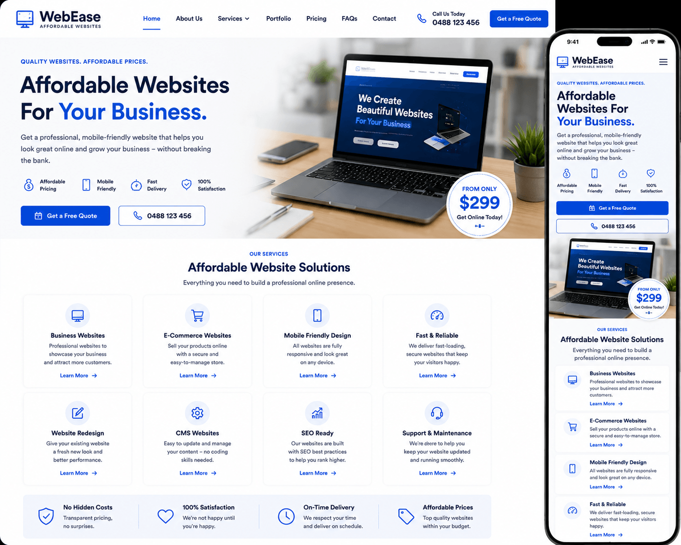 Affordable website design for Perth tradies and small businesses