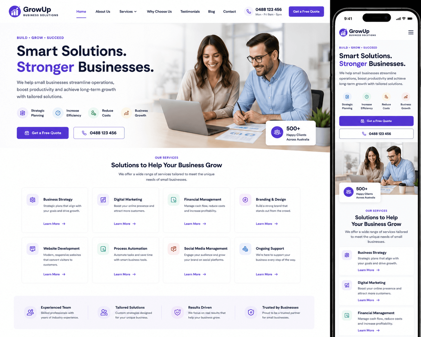 Professional small business website design for Perth businesses