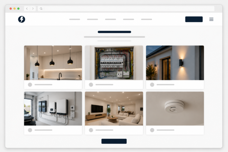 Example of a website photo gallery section showing captioned project work