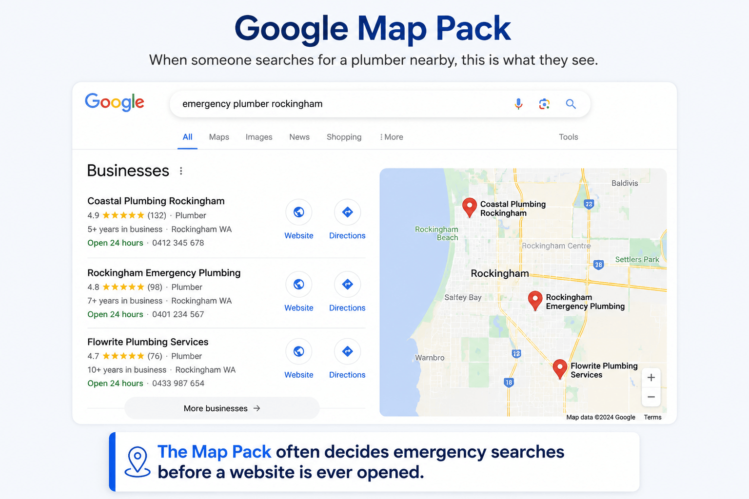 google business profile for plumber