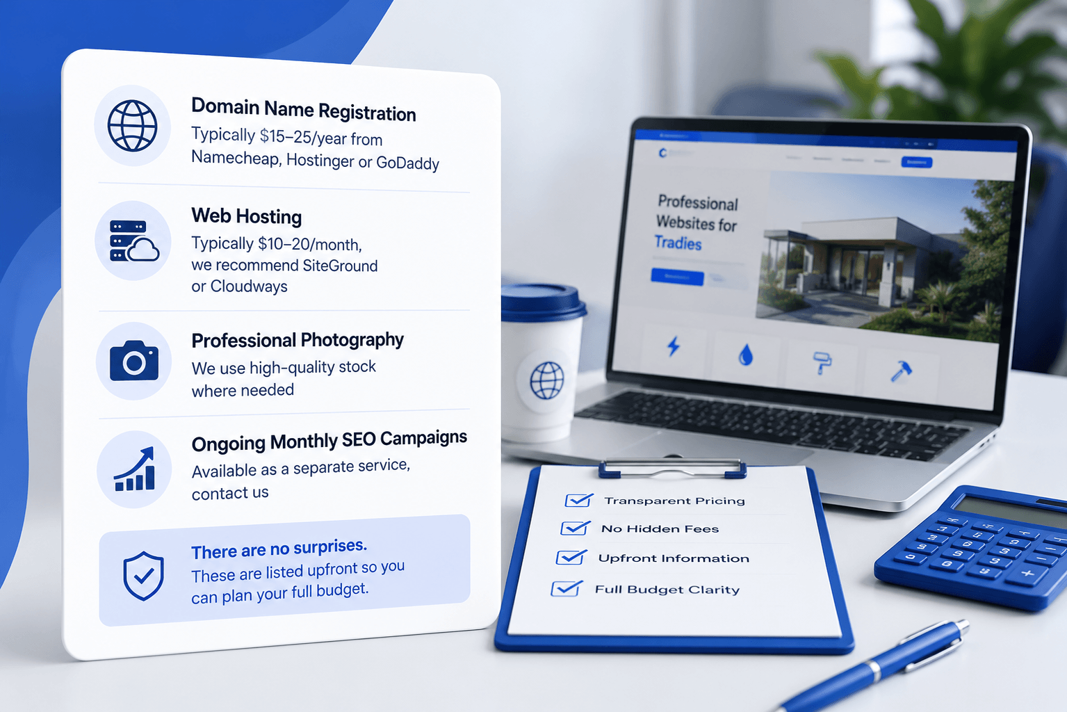 affordable website pricing for perth tradies