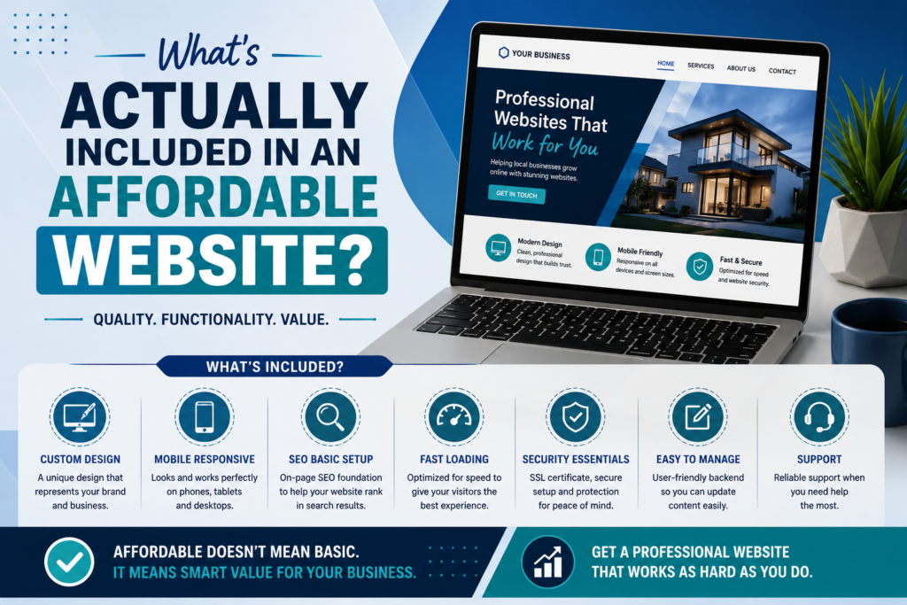 Small business website checklist affordable web design