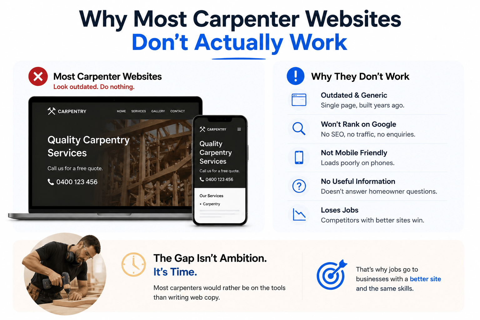 why most carpenter websites don,t actually work