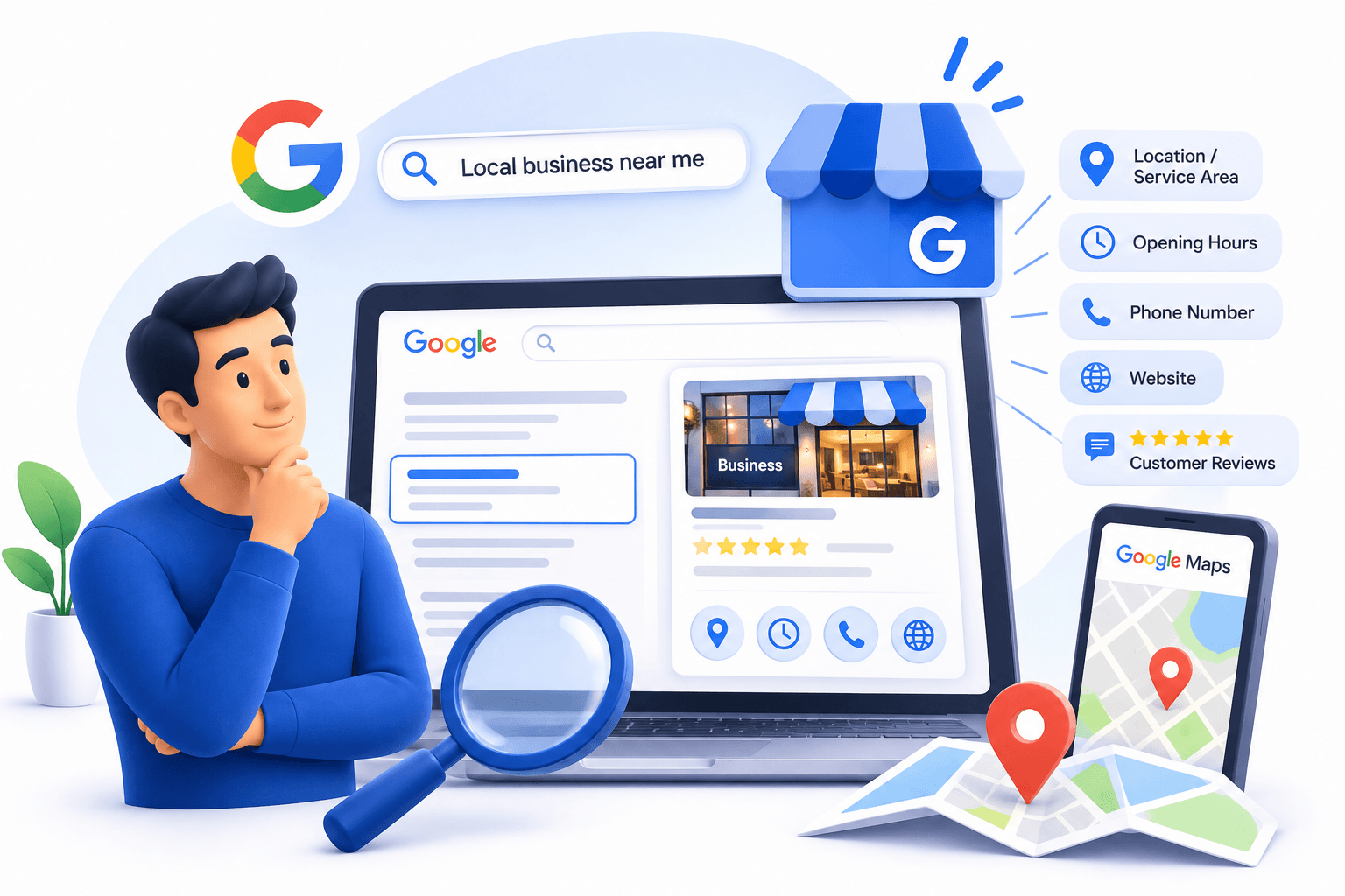 Google Business Profile appearing in Google Search and Maps