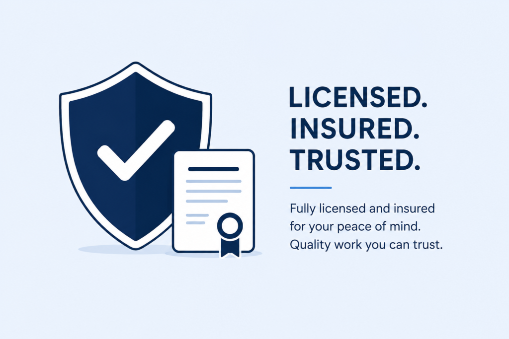 Licence verification trust badge for a plumbing website