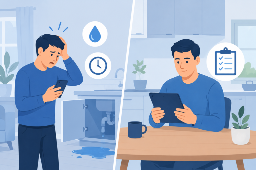 Two types of plumber website visitors, urgent and planning customers
